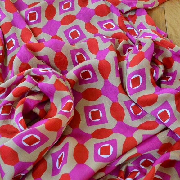 Marni Geometric Printed Silk Dress Pink NWT Size 40 US XS/S - Picture 8 of 12